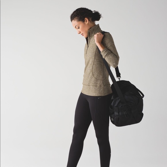 lululemon athletica Tops - Lululemon Rush Hour 1/2 Zip Heathered Military